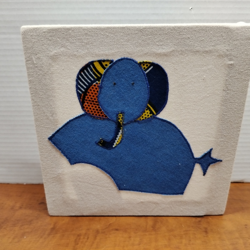Handmade Fabric Over Canvas Animal Wall Art. Made in Nairobi, Kenya by Anna K - Picture 6 of 13